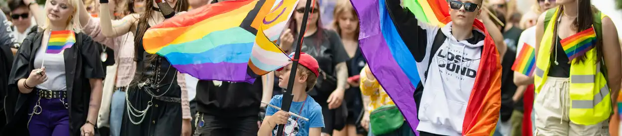 A pride march