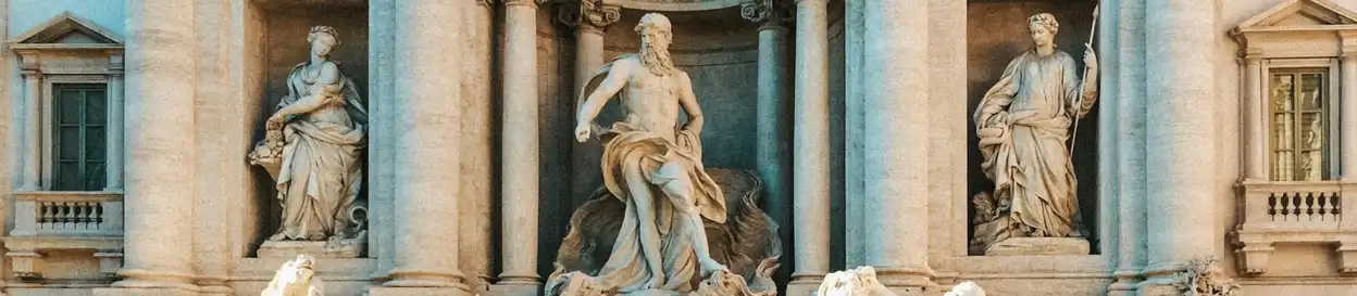 Statues at the Trevi Fountain, Rome