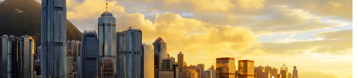 Hong Kong skyline at dusk