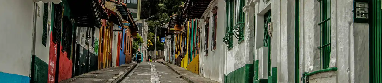 A backstreet in Bogota, Colombia
