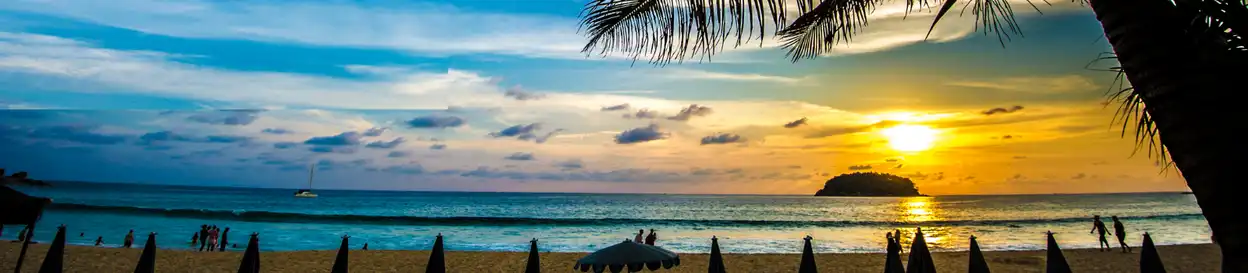 A Thai beach at sunset