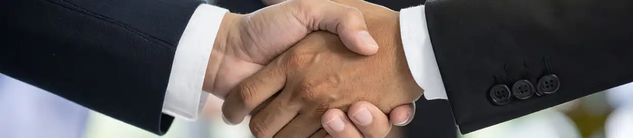 A business handshake