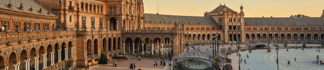 The Plaza de España in Seville, Spain