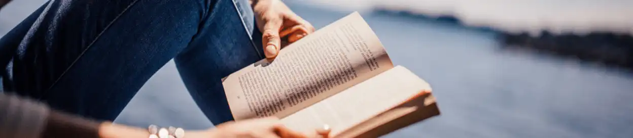 A person reading a book