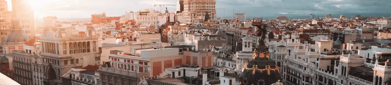 Rooftops in Madrid, Spain