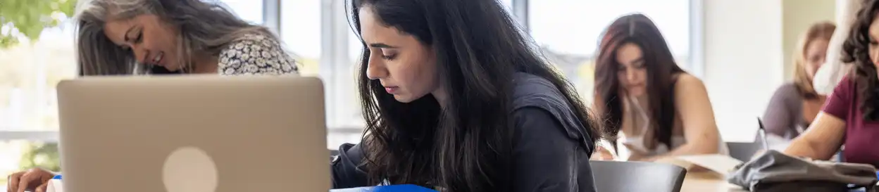 Students in a classroom working