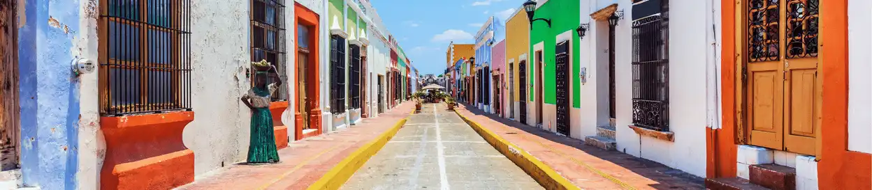A colourful street in Mexico