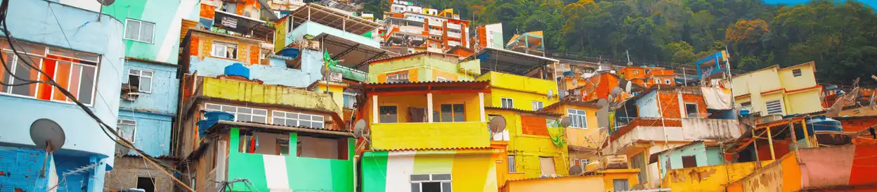 Colourful buildings in Brazil