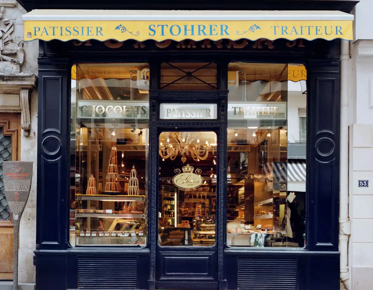 The exterior of Pâtisserie Stohrer, Paris